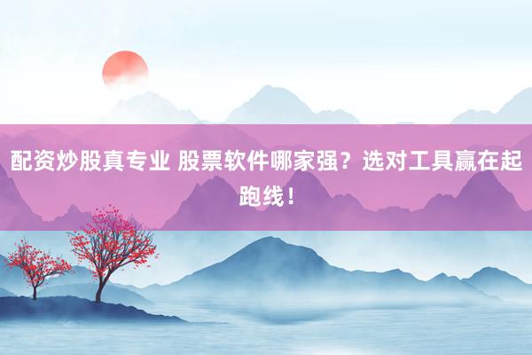 配资炒股真专业 股票软件哪家强？选对工具赢在起跑线！